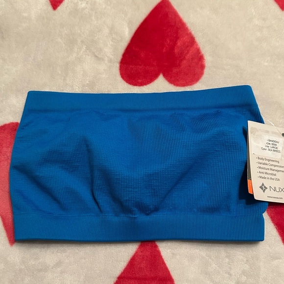 NWT NUX Maya Bandeau Sports Bra color Sea Breeze - Picture 6 of 7